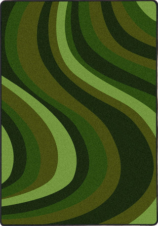 Joy Carpets Kid Essentials On the Curve Green Area Rug