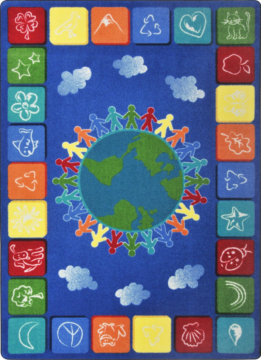 Joy Carpets Kid Essentials One World Primary Area Rug