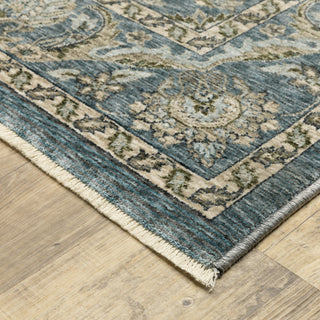 Oriental Weavers ABERDEEN 070H1 Blue/ Beige Area Rug Corner Image