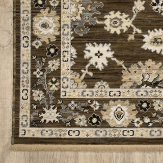 Oriental Weavers Acacia ACA01 Brown/ Tan Area Rug Corner Image