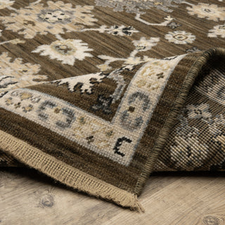 Oriental Weavers Acacia ACA01 Brown/ Tan Area Rug Backing Image