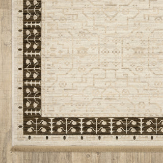 Oriental Weavers Acacia ACA02 Beige/ Brown Area Rug Corner Image