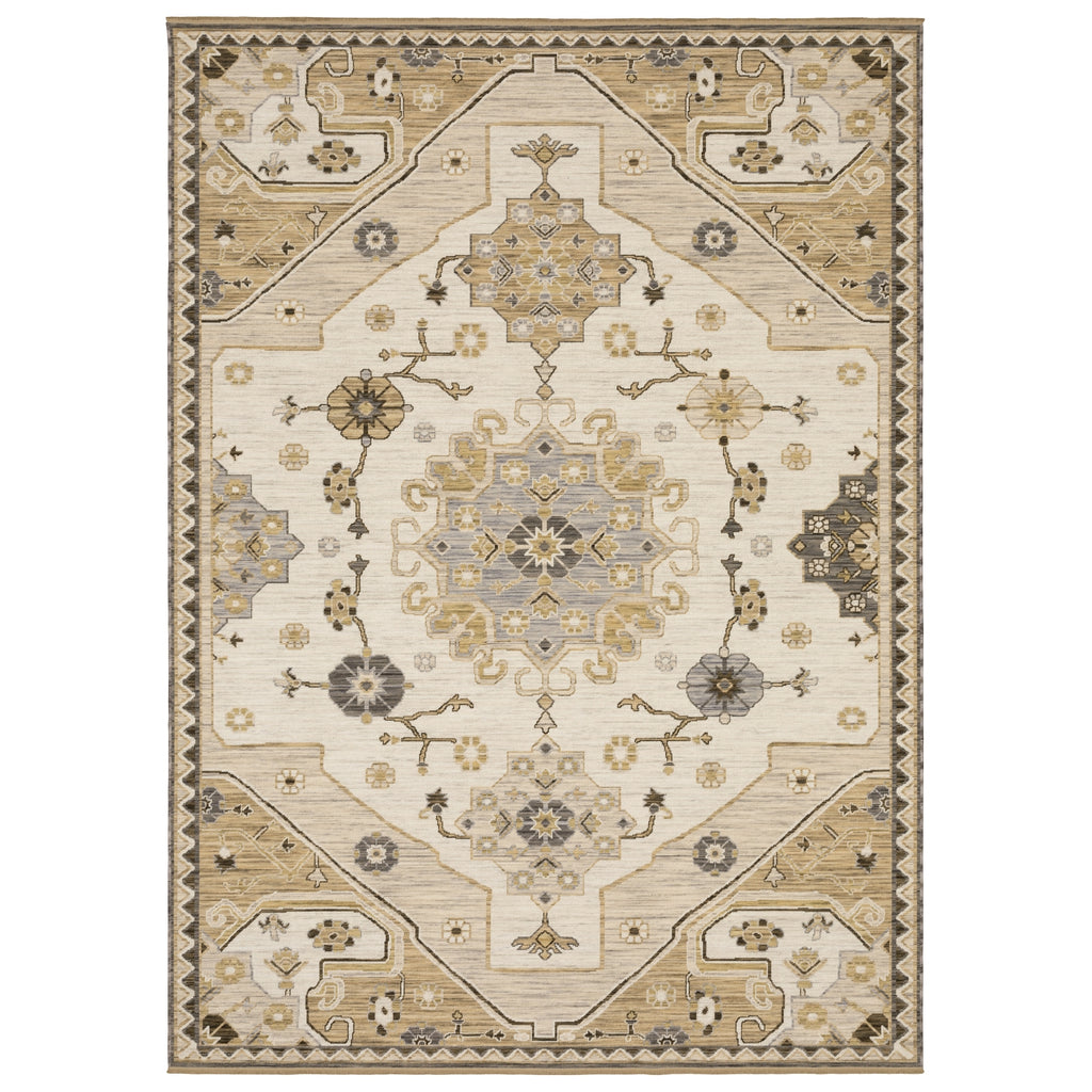 Oriental Weavers Acacia ACA03 Tan/ Grey Area Rug – Incredible Rugs and ...