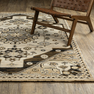 Oriental Weavers Acacia ACA04 Brown/ Grey Area Rug Lifestyle Image Feature