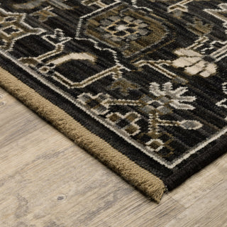Oriental Weavers Acacia ACA05 Black/ Tan Area Rug Corner Image