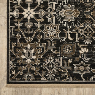 Oriental Weavers Acacia ACA05 Black/ Tan Area Rug Corner Image