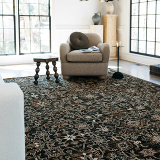 Oriental Weavers Acacia ACA05 Black/ Tan Area Rug Lifestyle Image Feature