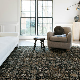Oriental Weavers Acacia ACA05 Black/ Tan Area Rug Lifestyle Image Feature