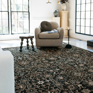 Oriental Weavers Acacia ACA05 Black/ Tan Area Rug Lifestyle Image Feature