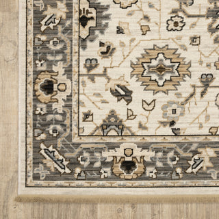 Oriental Weavers Acacia ACA06 Beige/ Grey Area Rug Corner Image