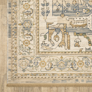 Oriental Weavers Acacia ACA07 Beige/ Grey Area Rug Corner Image