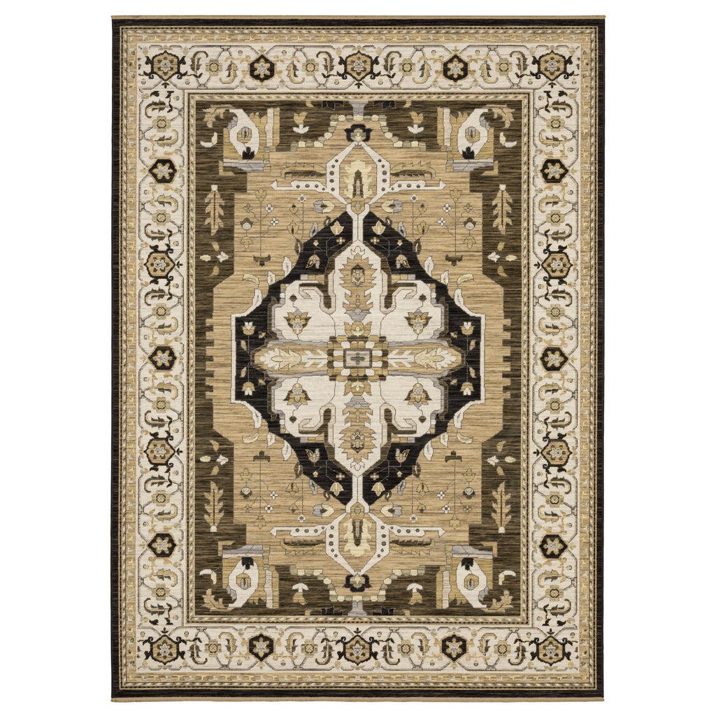 Oriental Weavers Acacia ACA08 Tan/ Black Area Rug main image