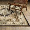 Oriental Weavers Acacia ACA08 Tan/ Black Area Rug Lifestyle Image Feature