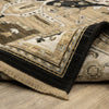 Oriental Weavers Acacia ACA08 Tan/ Black Area Rug Backing Image