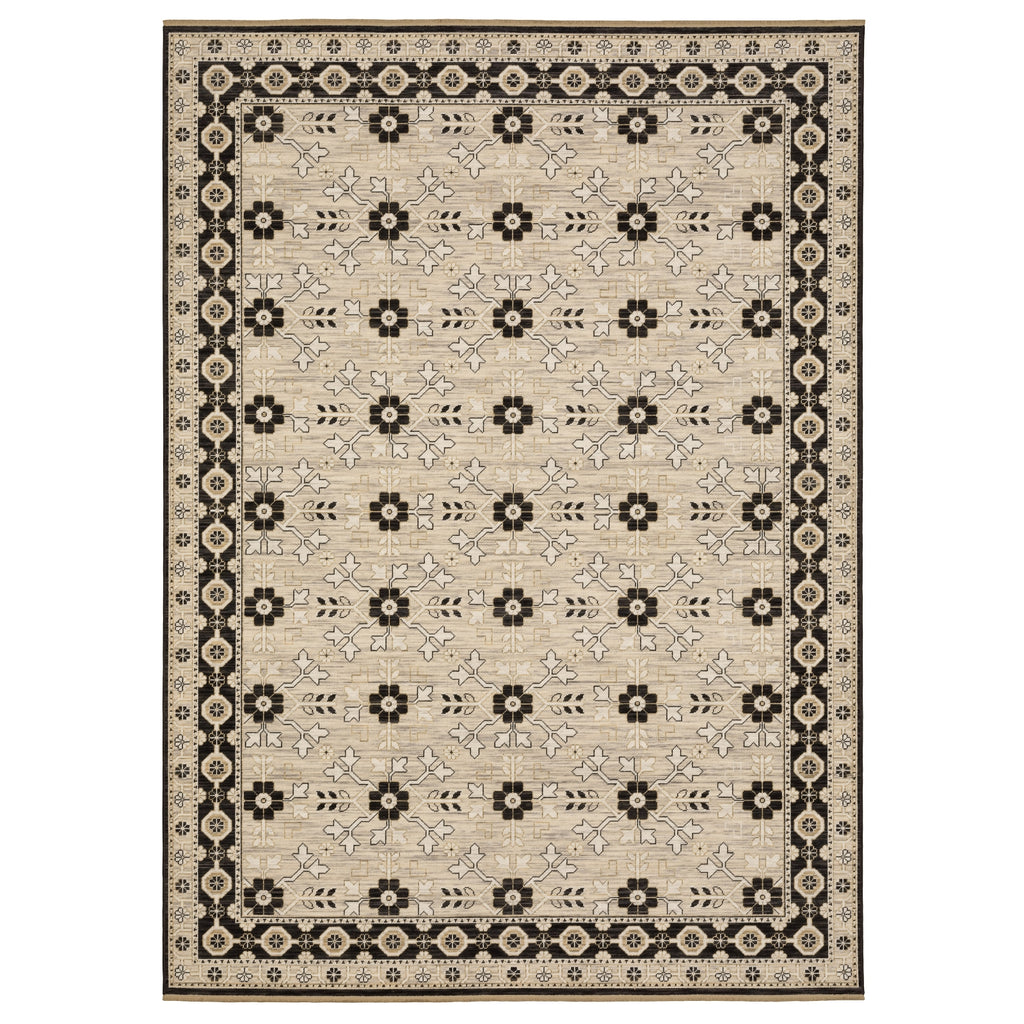 Oriental Weavers Acacia ACA09 Beige/ Black Area Rug main image