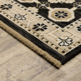 Oriental Weavers Acacia ACA09 Beige/ Black Area Rug Corner Image