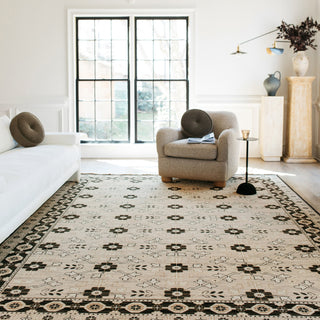 Oriental Weavers Acacia ACA09 Beige/ Black Area Rug Lifestyle Image Feature