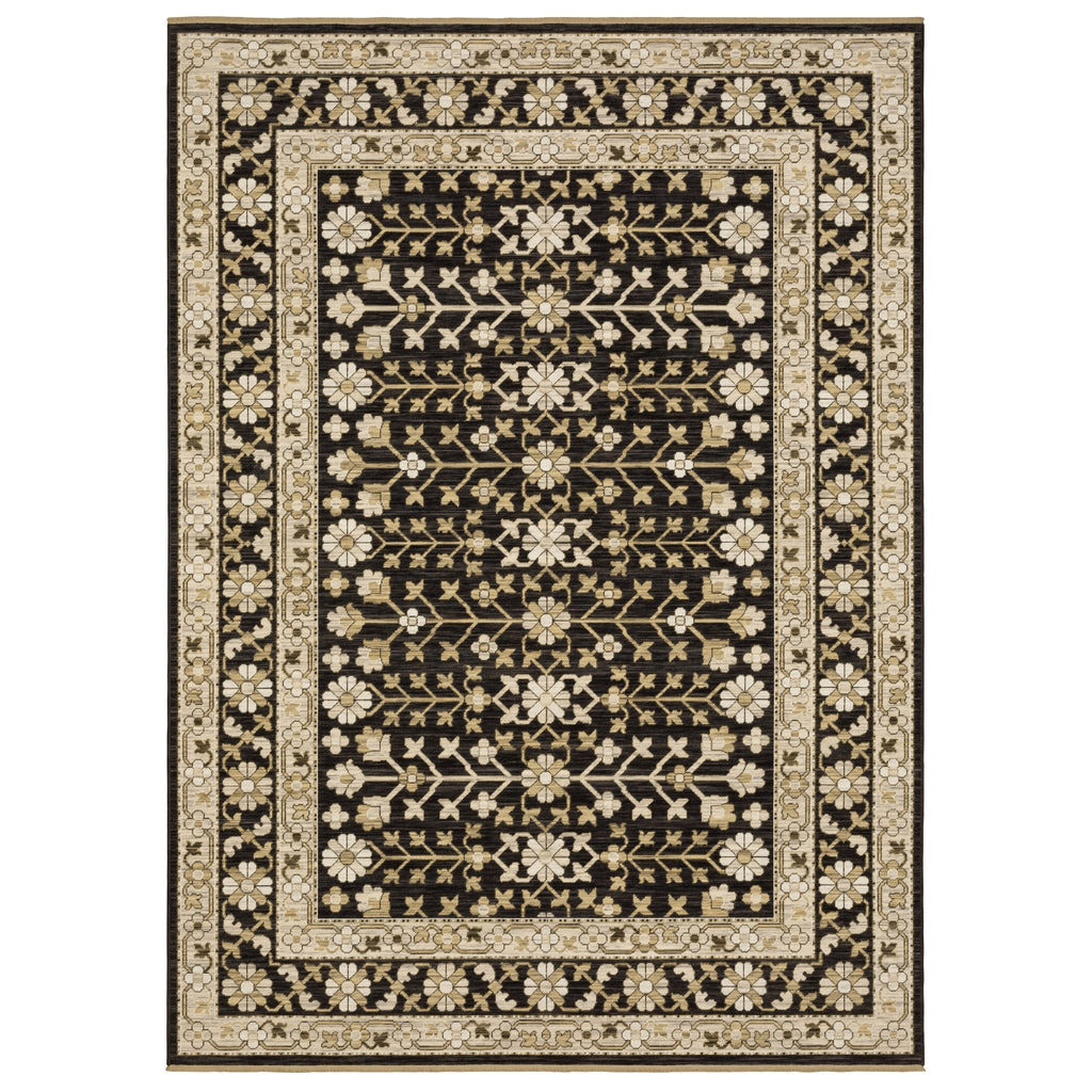Oriental Weavers Acacia ACA10 Black/ Beige Area Rug main image
