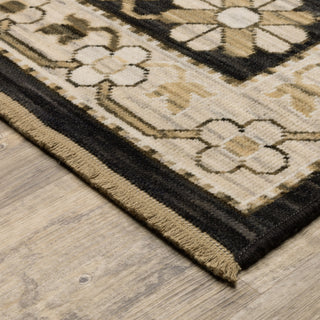 Oriental Weavers Acacia ACA10 Black/ Beige Area Rug Corner Image