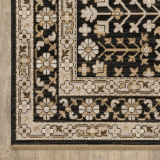 Oriental Weavers Acacia ACA10 Black/ Beige Area Rug Corner Image
