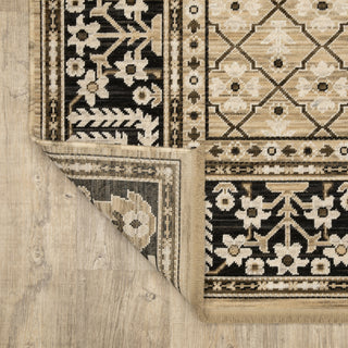 Oriental Weavers Acacia ACA12 Tan/ Black Area Rug Backing Image