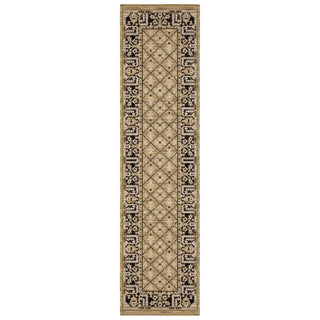 Oriental Weavers Acacia ACA12 Tan/ Black Area Rug Runner Image