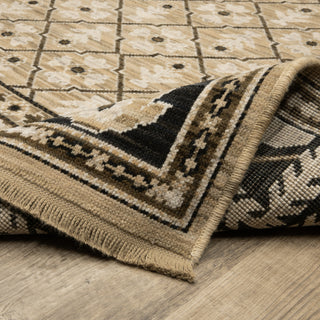 Oriental Weavers Acacia ACA12 Tan/ Black Area Rug Backing Image