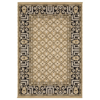 Oriental Weavers Acacia ACA12 Tan/ Black Area Rug Main Image