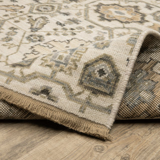 Oriental Weavers Acacia ACA16 Ivory / Gold Area Rug Backing Image
