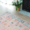 Oriental Weavers Addison ADD01 Pink/ Blue Machine Washable Area Rug by PRINTS Close-up Image