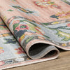 Oriental Weavers Addison ADD01 Pink/ Blue Machine Washable Area Rug by PRINTS Close-up Image