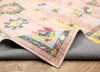 Oriental Weavers Addison ADD01 Pink/ Blue Machine Washable Area Rug by PRINTS Backing Image