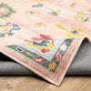 Oriental Weavers Addison ADD01 Pink/ Blue Machine Washable Area Rug by PRINTS Backing Image