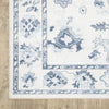 Oriental Weavers Addison ADD02 Ivory/ Blue Machine Washable Area Rug by PRINTS Corner Image