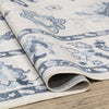 Oriental Weavers Addison ADD02 Ivory/ Blue Machine Washable Area Rug by PRINTS Close-up Image