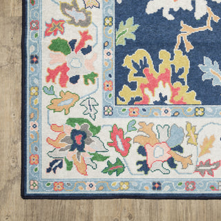 Oriental Weavers Addison ADD03 Blue/ Multi Machine Washable Area Rug by PRINTS Corner Image