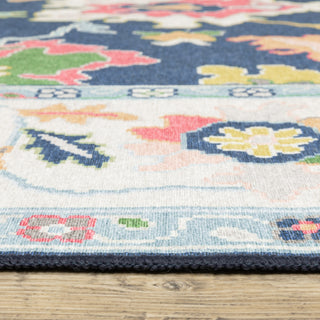 Oriental Weavers Addison ADD03 Blue/ Multi Machine Washable Area Rug by PRINTS Pile Image