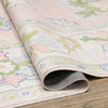 Oriental Weavers Addison ADD04 Pink/ Green Machine Washable Area Rug by PRINTS Close-up Image