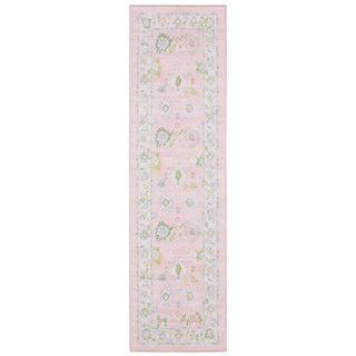 Oriental Weavers Addison ADD04 Pink/ Green Machine Washable Area Rug by PRINTS Runner Image