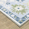 Oriental Weavers Addison ADD05 Blue/ Green Machine Washable Area Rug by PRINTS Corner Image