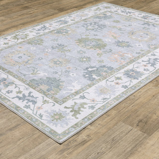 Oriental Weavers Addison ADD06 Blue/ Green Machine Washable Area Rug by PRINTS Alternate Image