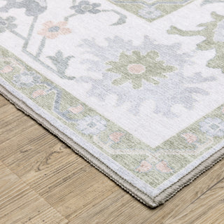 Oriental Weavers Addison ADD06 Blue/ Green Machine Washable Area Rug by PRINTS Corner Image