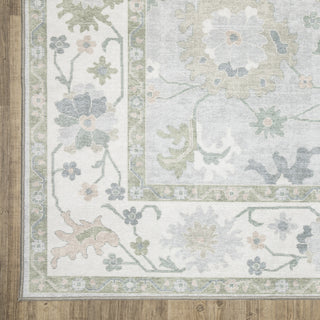 Oriental Weavers Addison ADD06 Blue/ Green Machine Washable Area Rug by PRINTS Corner Image