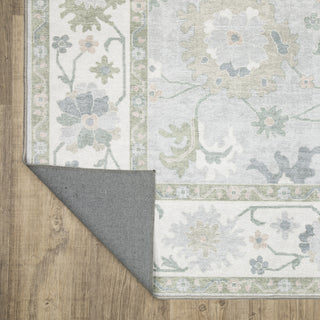 Oriental Weavers Addison ADD06 Blue/ Green Machine Washable Area Rug by PRINTS Backing Image
