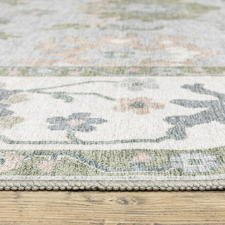 Oriental Weavers Addison ADD06 Blue/ Green Machine Washable Area Rug by PRINTS Pile Image