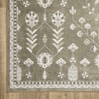 Oriental Weavers Addison ADD07 Brown/ Ivory Machine Washable Area Rug by PRINTS Corner Image