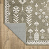 Oriental Weavers Addison ADD07 Brown/ Ivory Machine Washable Area Rug by PRINTS Backing Image