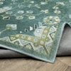 Oriental Weavers Addison ADD08 Teal/ Green Machine Washable Area Rug by PRINTS Backing Image