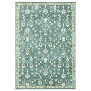 Oriental Weavers Addison ADD08 Teal/ Green Machine Washable Area Rug by PRINTS Main Image