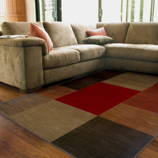 Oriental Weavers Allure 015A1 Red/Brown Area Rug Lifestyle Image Feature